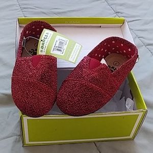 Dawgs Toddler Glitter Red Ballet Flats